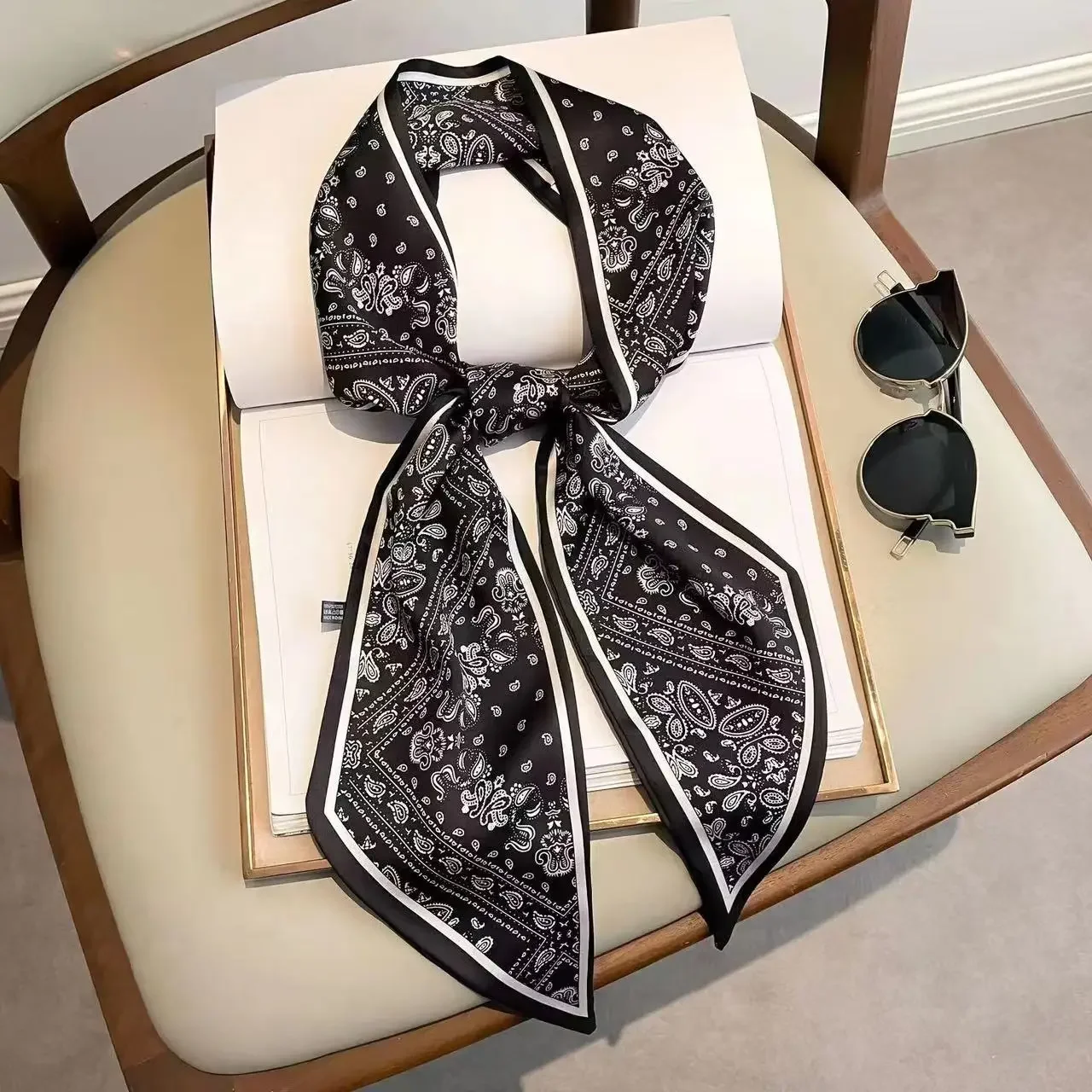 Travel Accessories Luxury - Design Print Skinny Scarf Plaid Horse