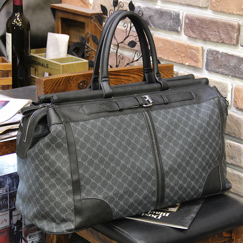 Travel Accessories B&M - Fashion Plaid Travel Bag Men Handbag
