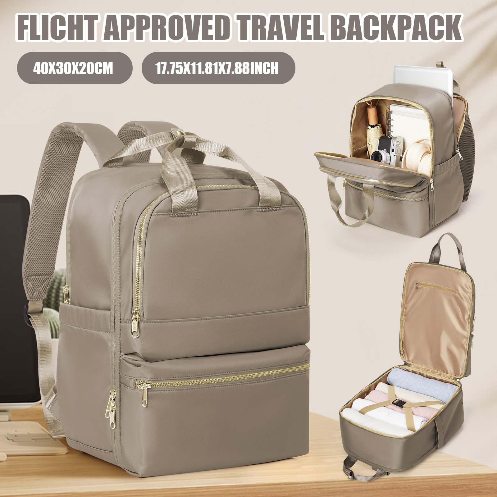 Travel Packing Accessories - Ryanair 40x30x20 Travel Backpack for Women,
