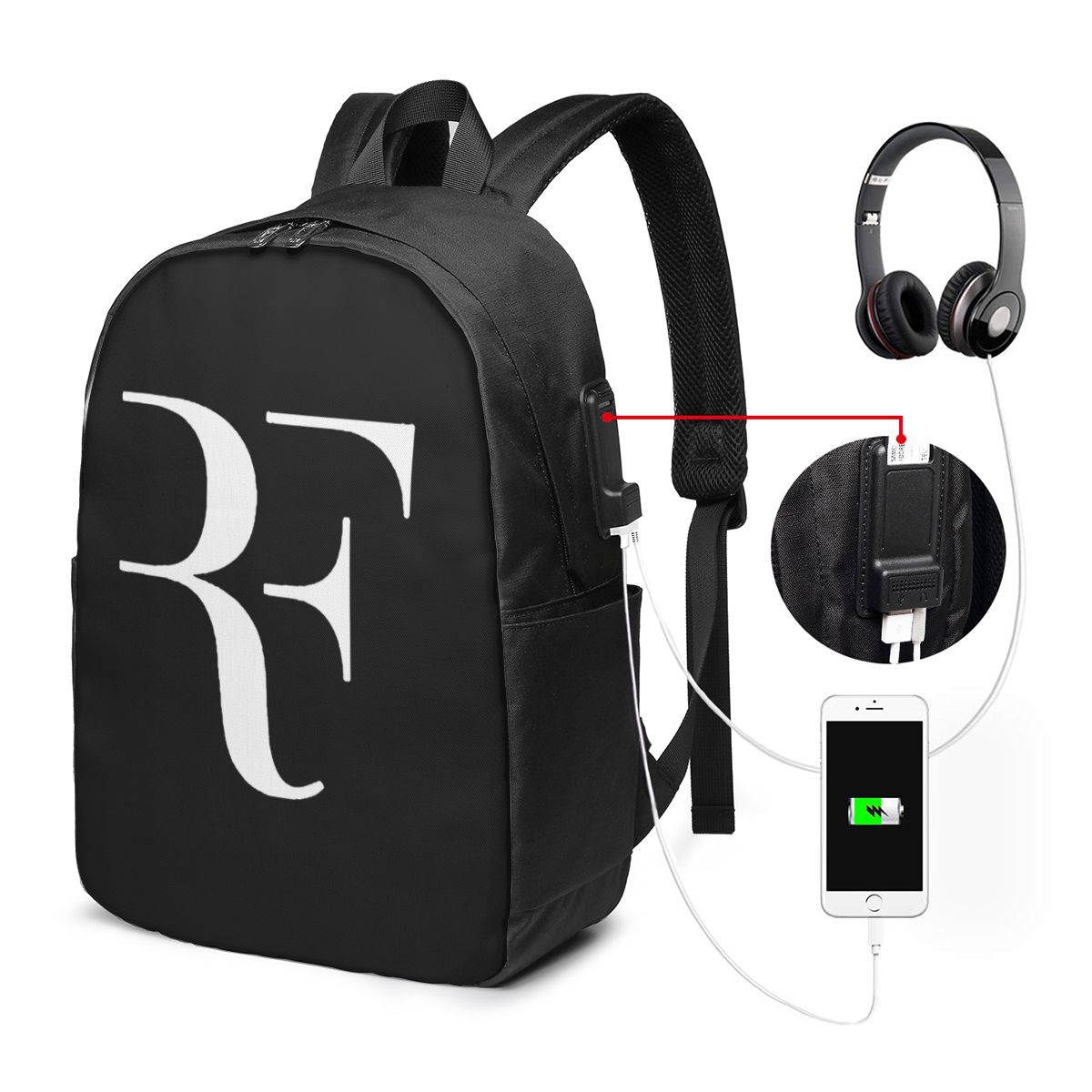 Travel Packing Accessories - Roger Federer Backpack Travel Notebook Bag