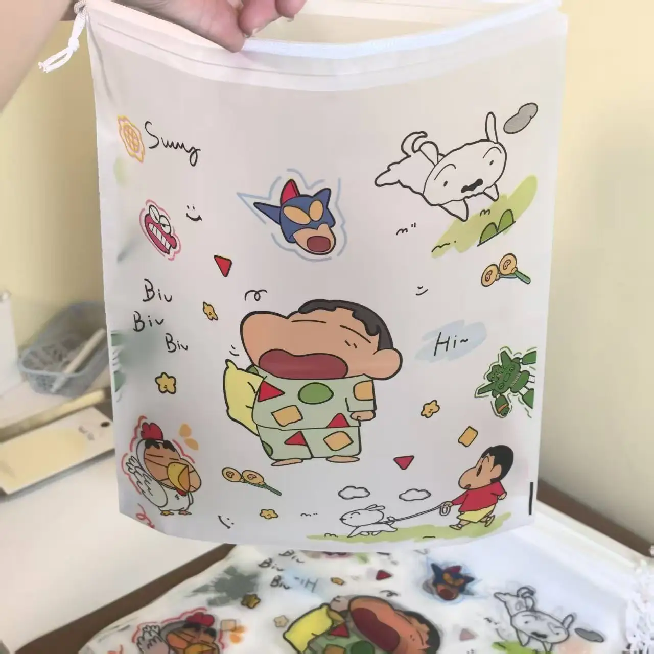 Travel Accessories B&M - Crayon Shin‑chan Drawstring Shoe Bag Portable