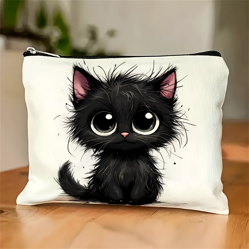 A Cute cat print cosmetic bag  - огляд і ціна Travel Accessories Toiletries