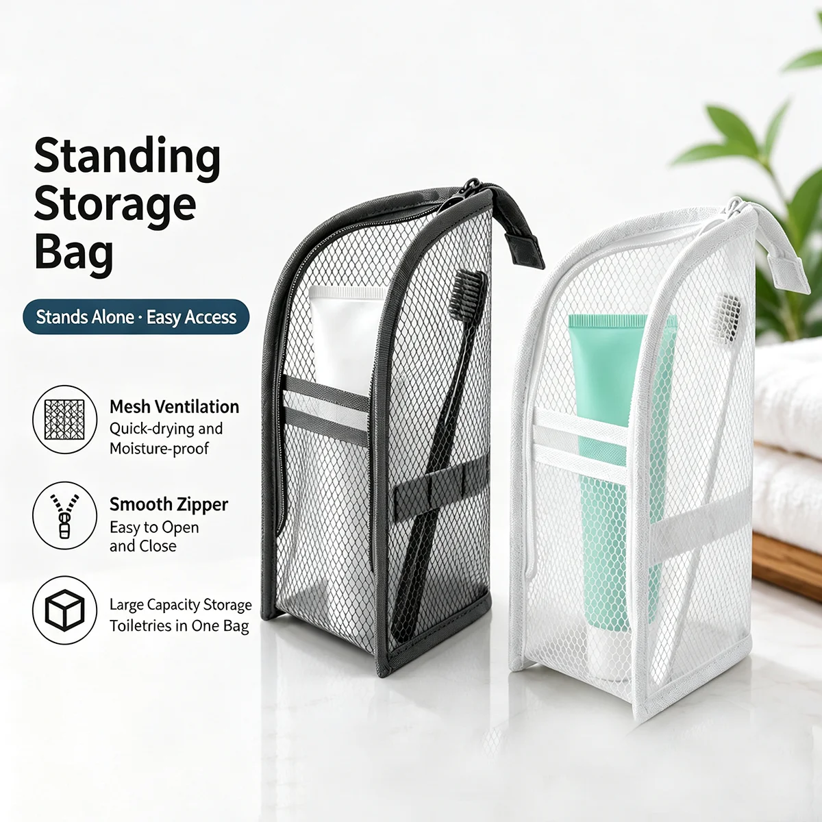 Standing Mesh Toiletry Bag for - огляд і ціна Travel Accessories Toiletries