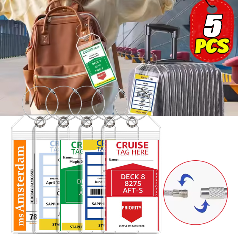 5Pcs Transparent Cruise Luggag - огляд і ціна Travel Accessories List